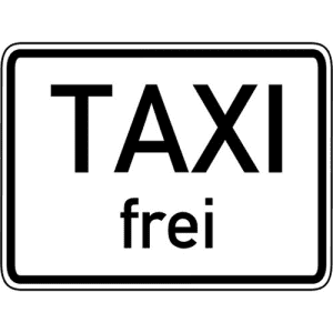 Zusatzzeichen VZ 1026-30 Zusatzzeichen Taxi frei Zusatzschild VZ 1026-30