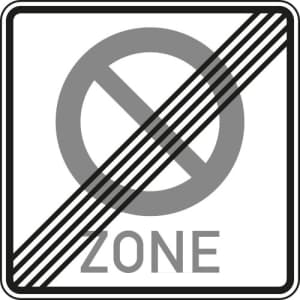 VZ 290.2 Verkehrszeichen 290.2 Schild Halteverbot für eine Zone