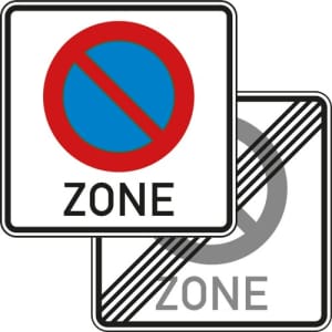 VZ 290.1-4 Eingeschränktes Haltverbot für eine Zone Verkehrsschild