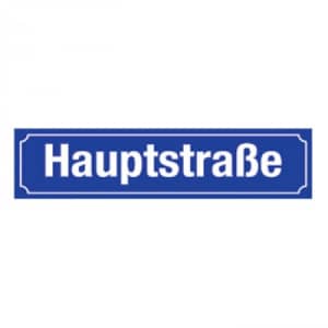 Straßennamenschild für Alu-Hohlkastenprofil Straßennamenschild für Alu-Hohlkastenprofil