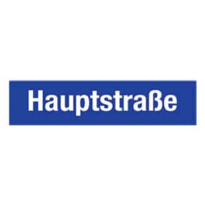 Straßennamenschild für Alu-Hohlkastenprofil Straßennamenschild für Alu-Hohlkastenprofil
