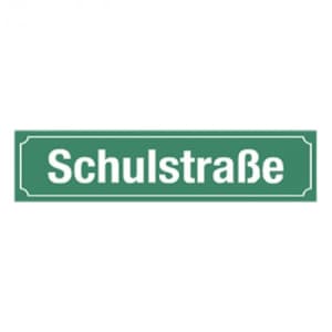 Straßennamenschild für Alu-Hohlkastenprofil Straßennamenschild für Alu-Hohlkastenprofil
