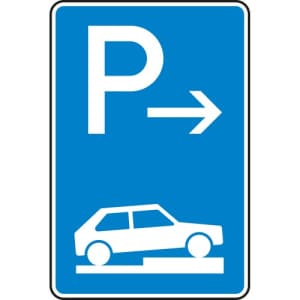 VZ 315-77 Verkehrszeichen 315-77 Parken auf Gehwegen Schild (Ende)