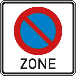 VZ 290.1 VZ 290.1 Verkehrsschild Halteverbot für eine Zone