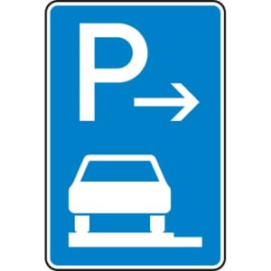 VZ 315-61 Verkehrszeichen 315-61 Parken auf Gehwegen Schild (Anfang)