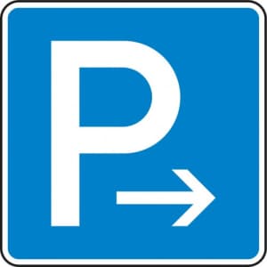 VZ 314-20 VZ 314-20 - Parken Ende Parkplatzschild hier