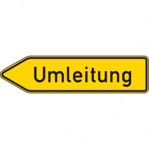 VZ 454-10 VZ 454-10 Umleitungswegweiser linksweisend