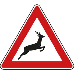 VZ 142-20 VZ 142-10 | StVO-Verkehrsschild Wildwechsel (links)