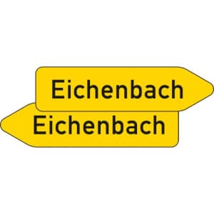 Zusatzzeichen VZ 419-40 VZ 419-40 Pfeilwegweiser geringere Verkehrsbedeutung