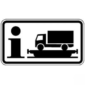 Zusatzzeichen VZ 1010-14 Zusatzzeichen Information Rollende Landstraße VZ 1010-14