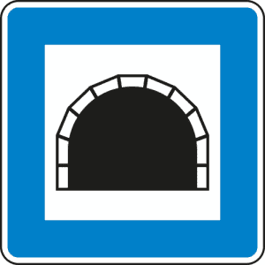 VZ 327 Verkehrsschild Tunnel gemäß StVO VZ 327