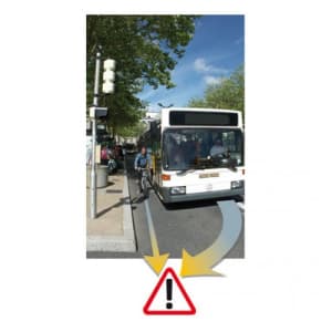 Verkehrsspiegel für Radfahrer CYCLOMIR - Überprüfung von 2 Richtungen