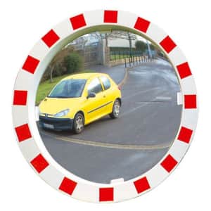 Verkehrsspiegel rot/weiß - Überprüfung von 2 Richtungen