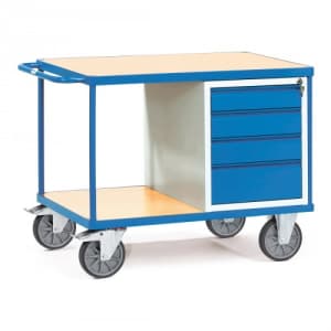 Schwerer Werkstattwagen / Tischwagen mit 4 Schubladen - Tragkraft 600 kg