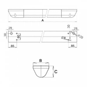 Anti-Vandalen-Leuchte AVL-LUX CLASSIC (Wand-/Deckenaufbau)