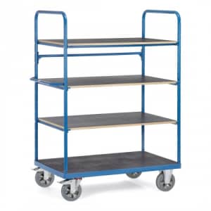 Schwerer Etagenwagen mit 4 Böden - Gesamthöhe 1800 mm - Tragkraft 1200 kg