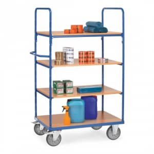 Etagenwagen mit 4 Böden - Gesamthöhe 1800 mm - Tragkraft 600 kg