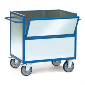 Blechkastenwagen mit Wänden aus verzinktem Stahlblech - Tragkraft 600 kg