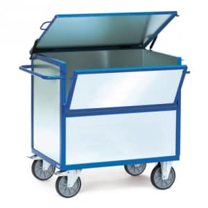 Blechkastenwagen mit Wänden aus verzinktem Stahlblech und Deckel - Tragkraft 600 kg