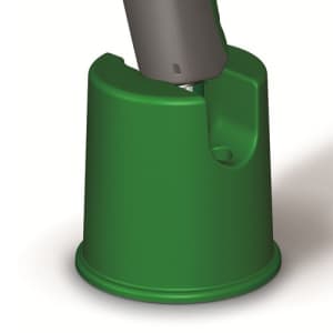 Augendusche mit einem abgewinkelten Brausekopf (Wand-/Tischmontage)