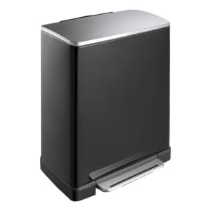 Recycling Tritt-Mülleimer E-CUBE, EKO - Inhalt 10 + 9 Liter