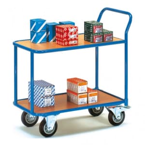 Tischwagen mit 2 Holzböden - Tragkraft 300 / 400 kg