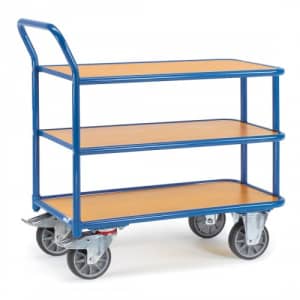 Tischwagen mit 3 Holzböden - Tragkraft 400 kg