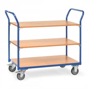 Tischwagen mit 3 Holzböden - Tragkraft 200 kg