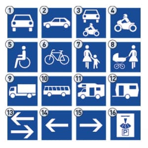 Parkplatzschild P mit Wunschtext Parkplatzschild P mit Text nach Ihren Angaben