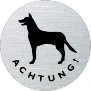 Textschild / Piktogramm - Achtung Hund