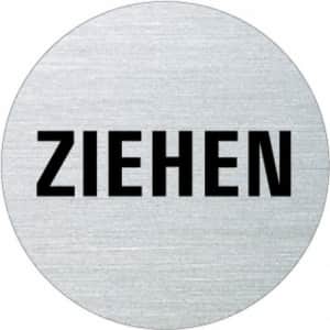 Textschild - Ziehen (rund)