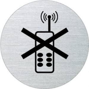 Piktogramm - Handys verboten (rund, ohne Rand- Motiv 3)