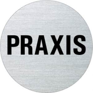 Textschild - Praxis (rund) Typ 1