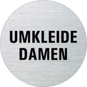 Textschild - Umkleide Damen (rund)