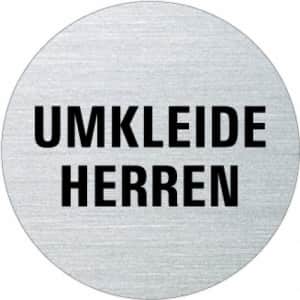 Textschild - Umkleide Herren (rund)