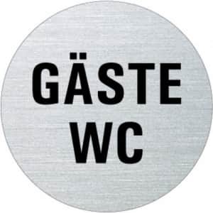 Textschild - Gäste-WC (rund)