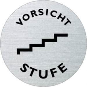 Textschild+Symbol - Vorsicht Stufe