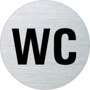Textschild - WC (rund)