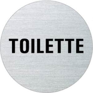 Textschild - Toilette (rund)