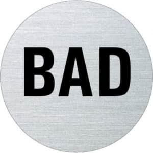 Textschild - Bad (rund)