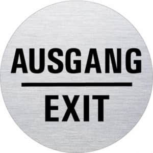 Textschild - Ausgang/Exit (rund)