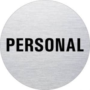 Textschild - Personal (rund)