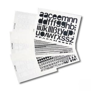 Selbstklebende Buchstaben / Ziffern