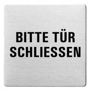 Textschild - Bitte Tür schließen (ecken abgerundet)