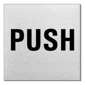 Textschild - Push (quadratisch)