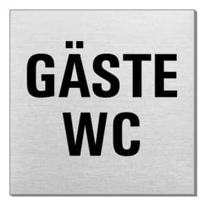 Textschild - Gäste-WC (quadratisch)