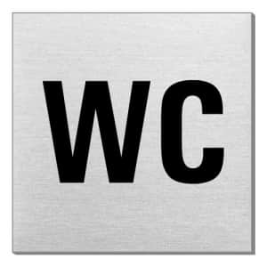 Textschild - WC (quadratisch)
