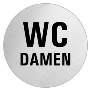 Textschild - WC Damen (rund)