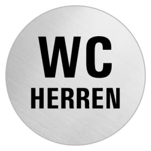 Textschild - WC Herren (rund)