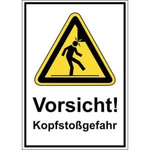 Kombischild Vorsicht! Kopfstoßgefahr